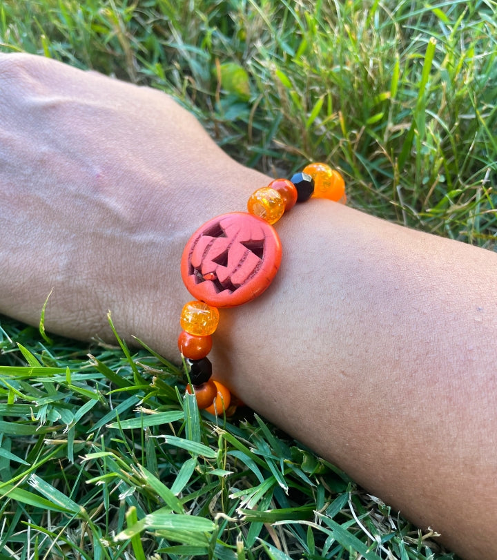 Neon Pumpkin Treasure Bracelet