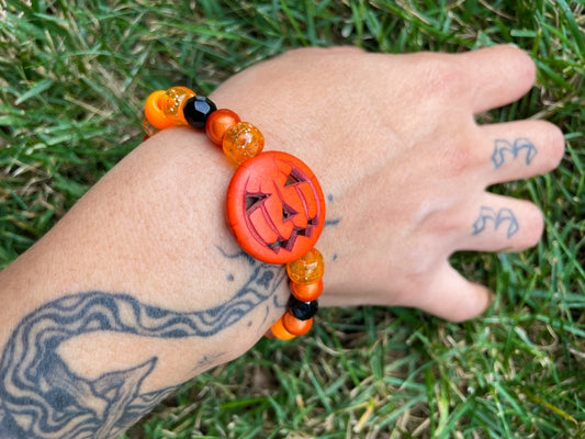 Neon Pumpkin Treasure Bracelet