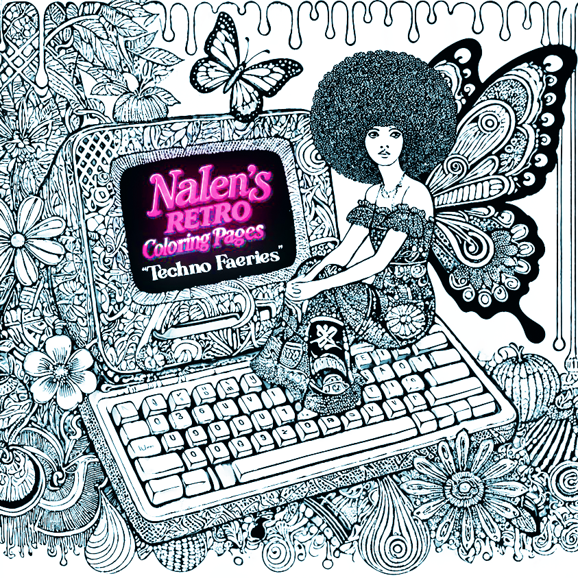 Nalen's Retro Coloring Pages- Physical Copy