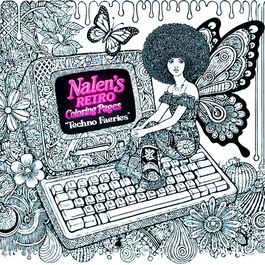 Nalen's Retro Coloring Pages- Physical Copy